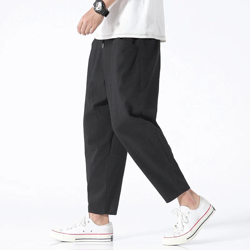 Eli - Cropped Cotton Pants