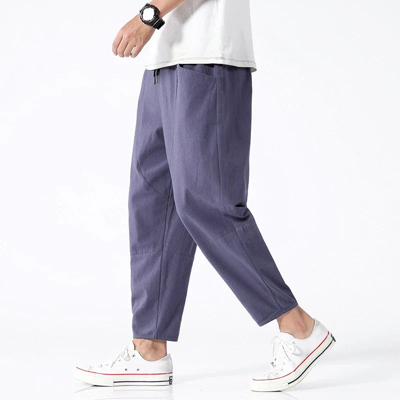 Eli - Cropped Cotton Pants