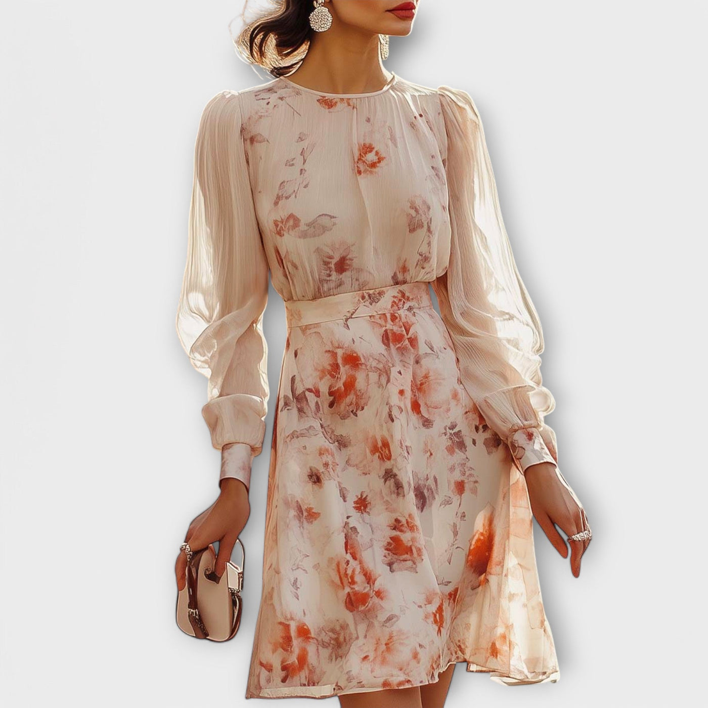 Fleuréa - Floral Pleated Dress